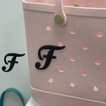 Английский Буква Сумка Шарм Пляжная Сумка Тоут Украшения Отверстия Мягкий ЭВА AZ C