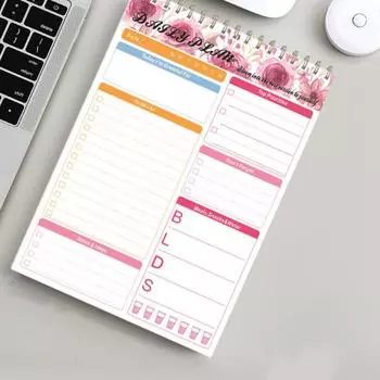Английский Еженедельный Планировщик Двойной переплет Плотная бумага Список дел Расписание Ежедневное планирование Блокнот Журнал Офисный блокнот Контрольный список L A