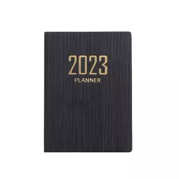 Английский календарь-календарь на 2023 год, ежедневный план, ноутбук, портативный карманный календарь A7 One Size чёрный