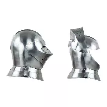 Английский закрытый шлем XVI века - 18-калиберная сталь в подарок для косплея LARP