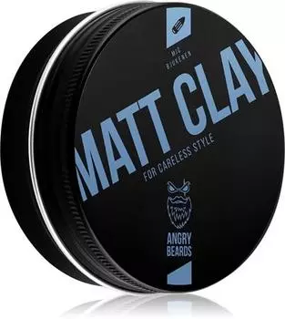 Angry Beards Mitch Buchannon Matt Clay Матовая текстурирующая глина для волос TU прозрачный