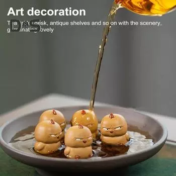 Angry Chicken Tea Pet Фиолетовая глиняная фигурка птицы ручной работы Чайные аксессуары Кунг-фу Чайное украшение для любителей чая Домашний декор Chick