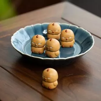 Angry Chicken Tea Pet Фиолетовая глиняная фигурка птицы ручной работы Чайные аксессуары Кунг