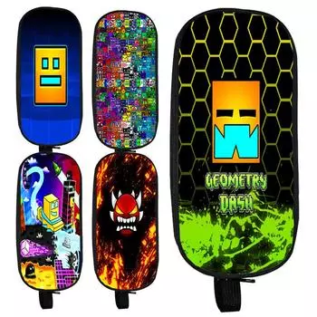 Angry Geometry Dash пенал Kawaii пенал косметичка обратно в школу для девочек школьные принадлежности коробка для канцелярских принадлежностей 1