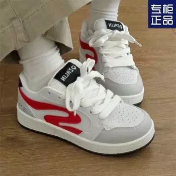 Анимационная история ретро повседневная универсальная студенческая обувь 2025 года ранняя весна новые маленькие белые туфли дофаминовый хлеб низкие туфли для доски 35 серый