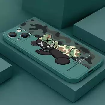 Анимационный модный мягкий милый телефон для Iphone 7 13 11 Plus 8 X XS Mini 6 6s Max Pro 14 12 XR Силиконовый прямой силиконовый мягкий чехол из ТПУ for 11 чёрный