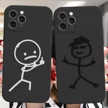 Анимационный мягкий милый телефон для Iphone 14 6s 13 XS Mini XR 8 7 Max Plus X 12 Pro 6 11, силиконовый прямой чехол из ТПУ Iphone 13 Mini африканских фиолетовый