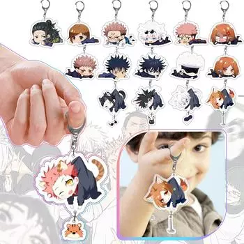 Анимационный периферийный брелок в стиле аниме Fan Q, двухсторонний прозрачный акриловый кулон One Size