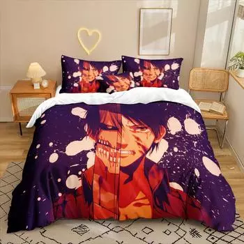 Анимационный Сериал 3D Цифровая Печать Комплект Постельного Белья из Трех Предметов Простыня Пододеяльник 90 * 200 two-piece set