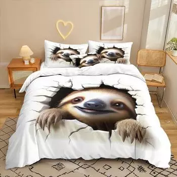 Анимационный Сериал 3D Цифровая Печать Комплект Постельного Белья из Трех Предметов Простыня Пододеяльник 90 * 200 two-piece set