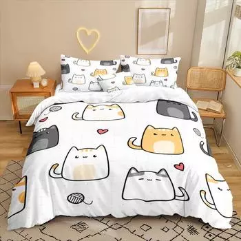 Анимационный Сериал 3D Цифровая Печать Комплект Постельного Белья из Трех Предметов Простыня Пододеяльник 90 * 200 two-piece set