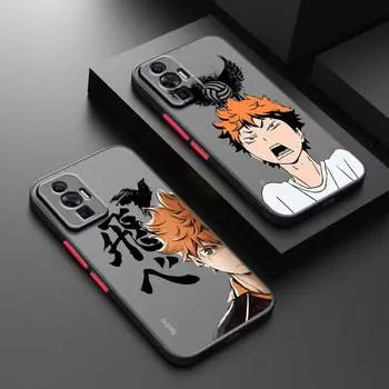Анимация Haikyuu для POCO X5 X4 X3 NFC X2 M5S M4 M3 M2 C55 C51 C40 C31 F5 F4 GT Pro матовый полупрозрачный чехол для телефона Poco X5 5G