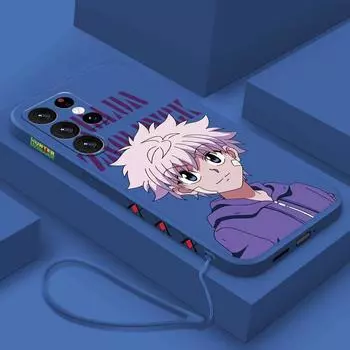 Анимация HunterHunter для Samsung S24 S23 S22 S21 S20 Fe S10 Note 20 10 Ultra Lite Plus Liquid Left Rope Phone Case Samsung S20 Lite