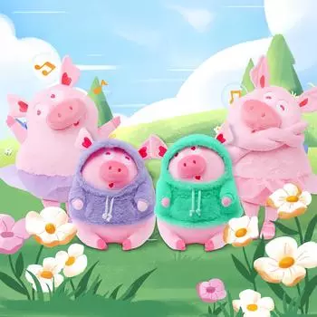 Анимация Kawaii Xiuxiu Pig Мягкая игрушка Розовая успокаивающая кукла Подушка Мультфильм Милые детские плюшевые куклы Игрушки Украшения для комнаты Подарки 25-35cm