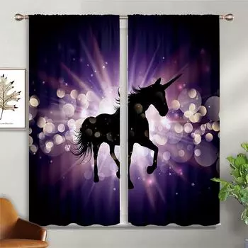 Анимация Мультфильм Детская Комната Окно Розовые Шторы Можно Настроить Гостиную Балкон Кухня Шторы 2 Шт. W50xH140(CM)x2PCS&Rod pocket