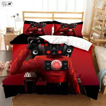 Анимация Мультфильм Игра 3D Печать Одеяло Чехол Наволочка Постельное белье Комплект из трех частей Мягкий и удобный пододеяльник EU 135x200cm 2PCS