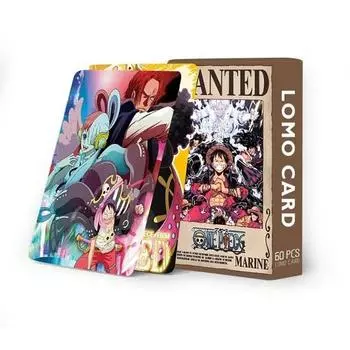Анимация One Piece Photo Card Goods 60 двусторонних фотокарточек + 50 наклеек, популярная корейская игра