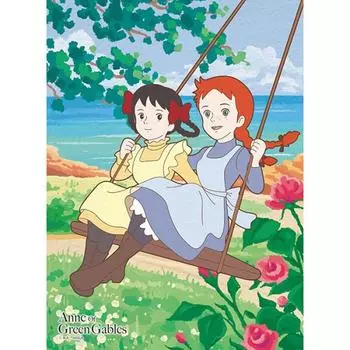 Анимация пазла «Энн из Зелёных Мезонинов» в тени дерева, 300 деталей, популярная корейская головоломка