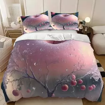 Анимация Серия Красота Постельное белье Трехпредметное Цифровая печать Домашний текстиль Одеяло 135cm * 200cm (three-piece set)