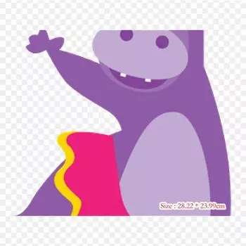 Animais De Circo Desenho Circus Hippopotamus термопереносная печать виниловые нашивки наклейки для одежды DIY аппликации моющиеся нашивки