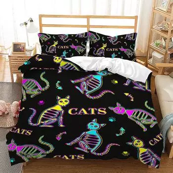 Animal And Plant 3D Digital Printing Bed Three-Piece Mushroom Quilt Kit 135 * 200 (two-piece set) 90g