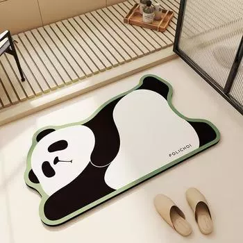 Animal Cartoon Panda Bath Mat Cute Super Absorbent Bathroom Mat Room Rug Floor Toilet Carpet Home Entrance Shower Foot Mats 40cmx60cm