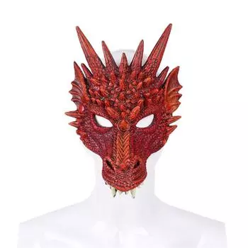 Animal Cospty Dragon Рождественский подарок на Хэллоуин Карнавальная вечеринка Детский косплей Детский день Маска Animal Dragon белый