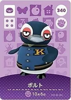 Animal Crossing amiibo Card 4 Болт Том. [340]