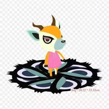 Animal Crossing Leaf Lopez Animal Crossing Leaf Animal Термотрансферная печать виниловые нашивки наклейки для одежды аппликации своими руками моющиеся нашивки