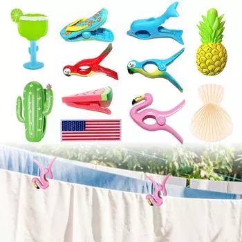 Animal Decorative Clothes Towels Clips For Sun Lounger Beach Towels Clamp Clothes Pegs Pins Large Drying Racks Retaining Clip