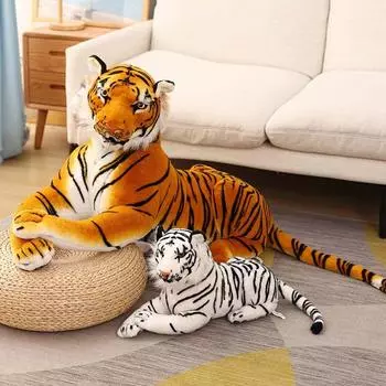 Animal Dolls White Tiger Tiger Stuffed Toys Lifelike Tiger Plush Toy Plush Animal Toy Plush Doll 30cm коричневый