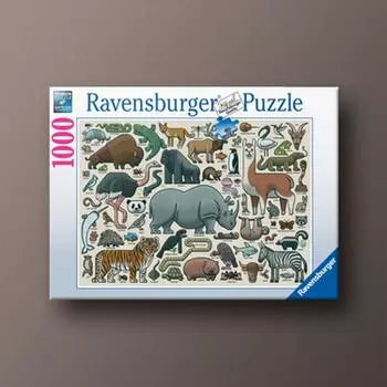 Animal Encyclopedia 1000 Piece Ravensburger Jigsaw Puzzle, popular Korean board game