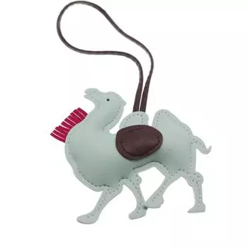 Animal Flying Wings Elephant Keychain Camel Bag Pendant Cute PU Leather Hanger Men Green-Camel