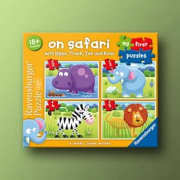 Animal Friends 2/3/4/5 Piece Ravensburger Dodol Baby Puzzle, популярная корейская настольная игра