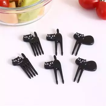 Animal Fruit Fork Food Grade Plastic Mini Cartoon Kids Cake Fruit Toothpick Bento Lunch Dessert Accessories Party Decor