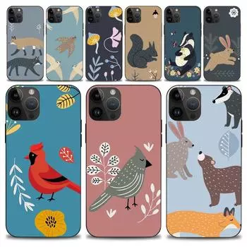 Animal illustration design Phone Case iphone15 14 13 12 11 Pro Max Mini X 7 8 Soft Case iPhoneXS