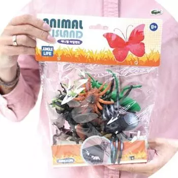 Animal Island JUNGLE LIFE набор из 12 фигурок насекомых (6014), 1 шт., популярные игрушки в Корее