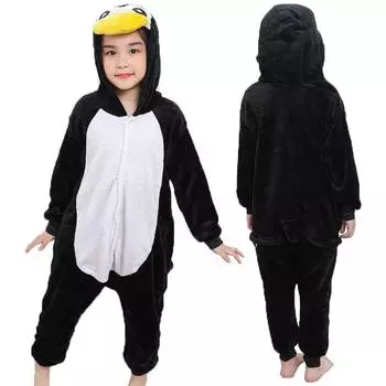 Animal Kigurumi Pajamas Cosplay Pyjama Kids Costumes Onesie Jumpsuit Sleepwear Penguin,110cm