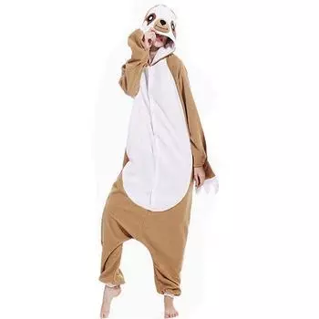 Animal Kigurumi Pajamas Cosplay Sloth Unisex Adult Costumes Robe Onesie Jumpsuit XL