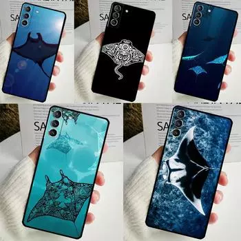 Animal Manta Ray Case For Samsung Galaxy S24 Ultra S22 Plus S20 S21 FE S8 S9 S10 Note 10 20 S23 Ultra Cover Galaxy S9