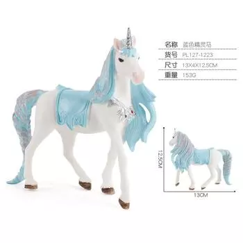 Animal Model Mythical Beast Toy Large Unicorn Rainbow Horse Pegasus Elf Sheep Ornament Doll