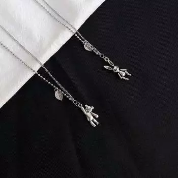Animal Pendant Rabbit Girls Bear Women Necklace Clavicle Chain Korean Style Choker Fashion Jewelry A