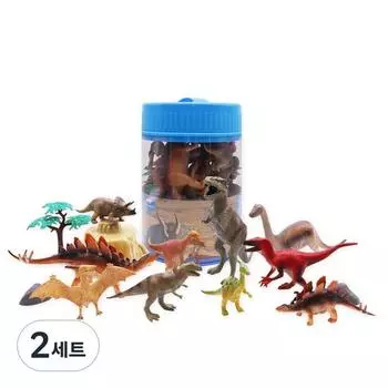 Animal Planet Dinosaur Figure Round Bucket 14 Piece Set, 2 Sets, popular toys in Korea
