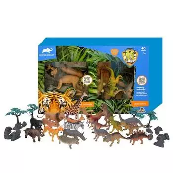 Игровой набор Animal Planet Динозавр + Фигурка животного 40 шт., популярные игрушки в Корее