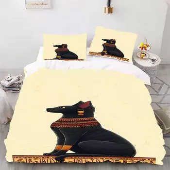 Животный принт - Комплект постельного белья с цифровой печатью - Полиэстер - Декор для спальни - 1 покрывало + 2 наволочки (нет подушки) 173x229cm