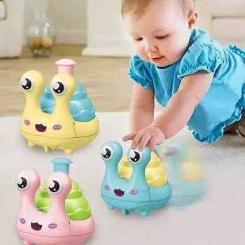 Animal Pull Back Mini Vehicles Snail Shape Push and Go Cars Small Home Decor жёлтый