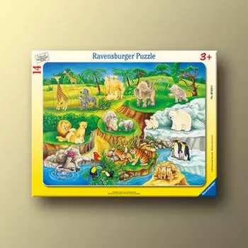 Animal s Nest Ravensburger 14-элементный пазл для детей 3 лет, популярная корейская настольная игра