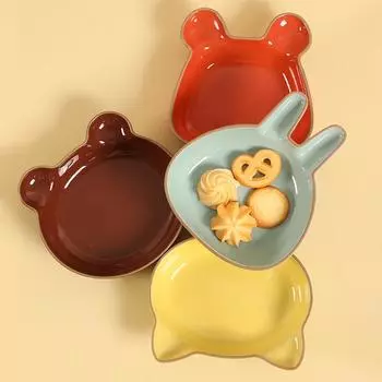 Animal Shaped Snacks Dessert Plate Porcelain Fruit plate Candy Cake Serving Dish Baby Kitchen Tableware Sauce