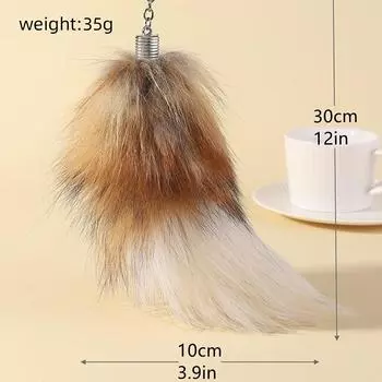 Animal Tail Keychain Personalized Plush Pendant Key Chain Bags Charm Keys Holder Keyring Gift For Women Girl