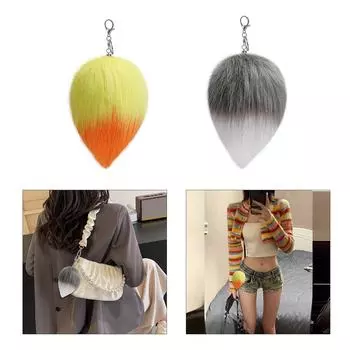 Брелок в виде хвоста животного, плюшевые брелоки для косплея, меха, игрушечная машинка, подвеска, практичная бижутерия для сумок и рюкзаков 7